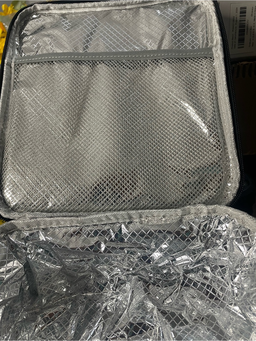 Men’s Silver Insulated Lunch bag